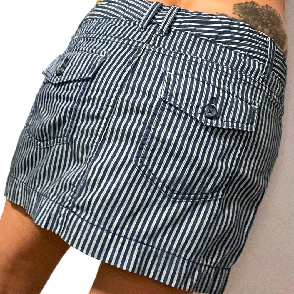 Gap Limited Edition Mini Striped Twill Jean Skirt Size 8